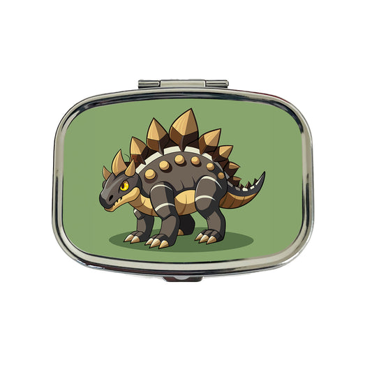 Stegosaurus Armored Dinosaur Travel Pill Box Case