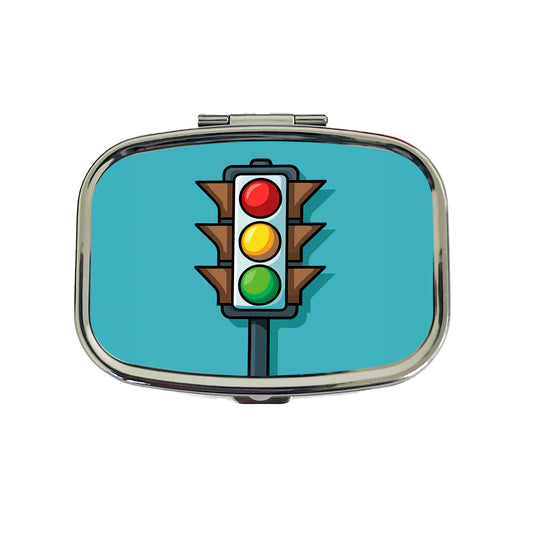 Stop Light Colorful Travel Pill Box Case