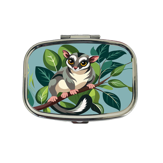 Sugar Glider on Tree Branch Travel Pill Box Case