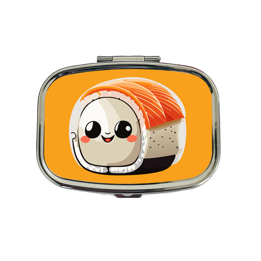 Sushi Roll Cute Chibi Kawaii Funny Food Travel Pill Box Case