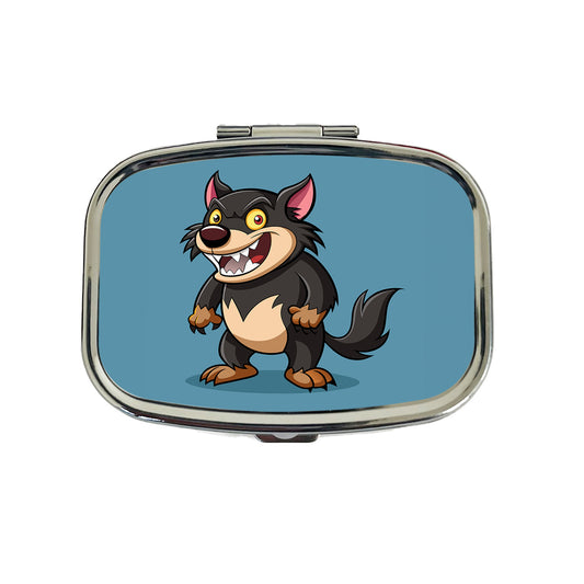 Tasmanian Devil Australian Animal Funny Travel Pill Box Case