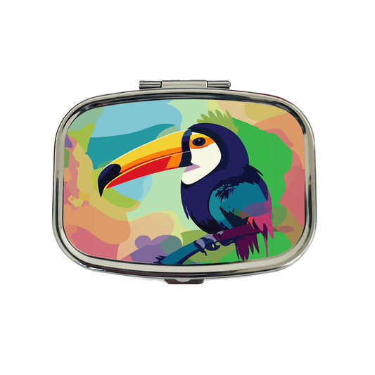 Toucan Tucan Tropical Bird Travel Pill Box Case