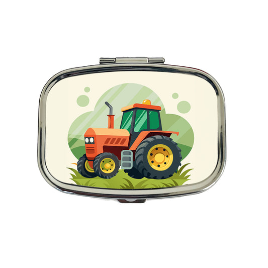 Tractor Cartoon Travel Pill Box Case