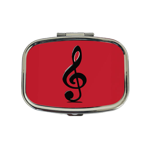 Treble Clef Music Musical Musician Travel Pill Box Case