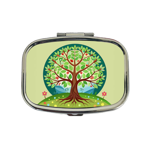 Tree of Life Colorful Travel Pill Box Case