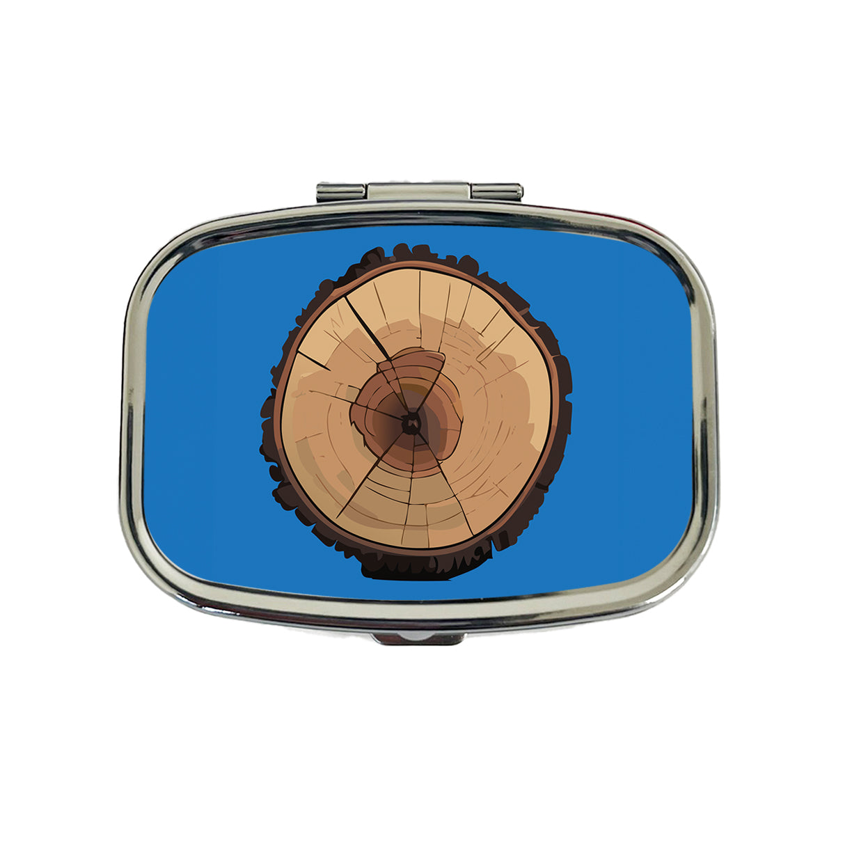 Tree Ring Slice Travel Pill Box Case