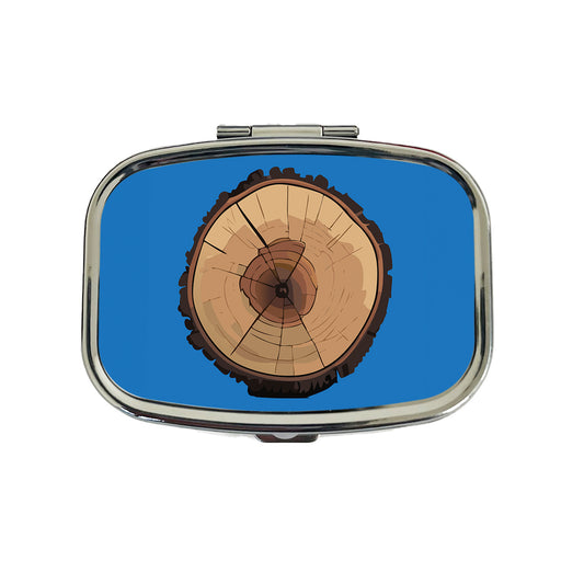 Tree Ring Slice Travel Pill Box Case