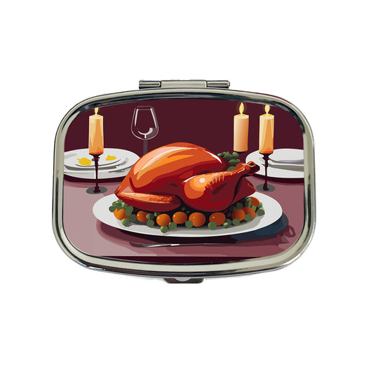 Turkey Thanksgiving Travel Pill Box Case