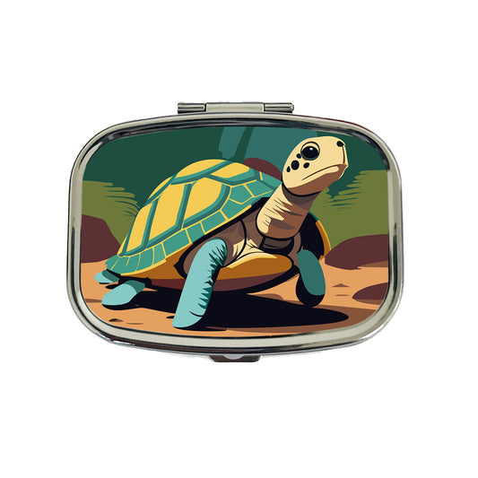 Turtle in the Wild Travel Pill Box Case
