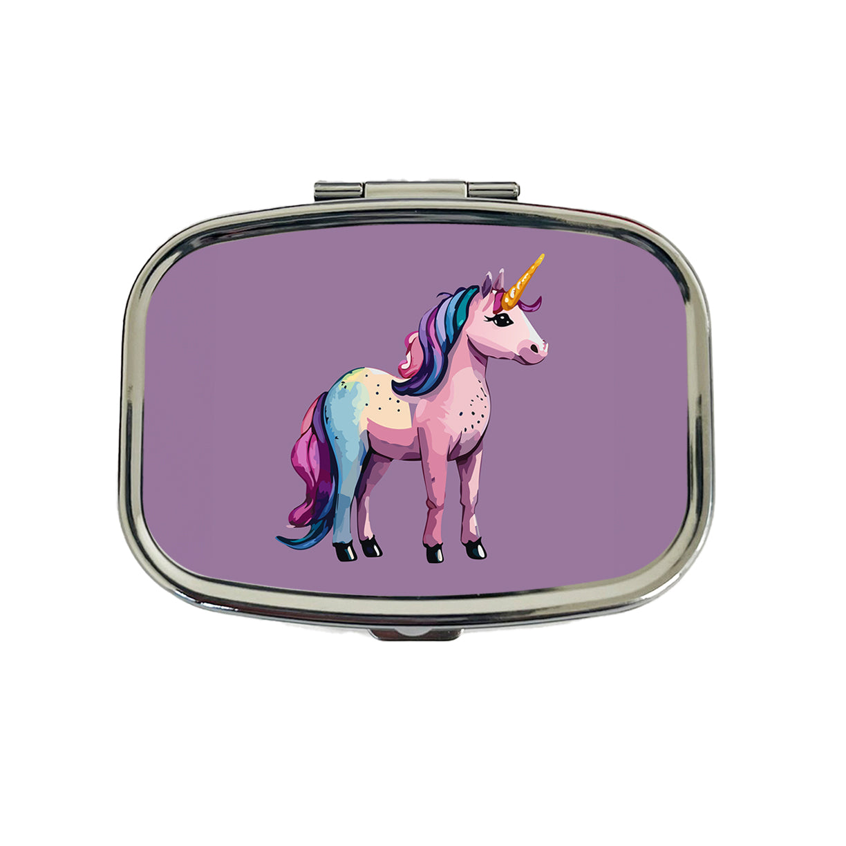 Unicorn Standing Colorful Travel Pill Box Case
