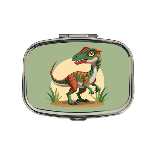 Velociraptor Dinosaur Travel Pill Box Case