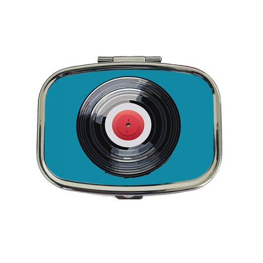 Vinyl Record Music Retro Travel Pill Box Case