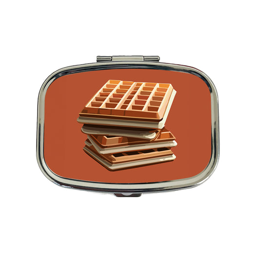 Waffles Stack Breakfast Food Travel Pill Box Case
