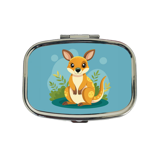 Wallaby Small Kangaroo Cute Australian Animal Travel Pill Box Case