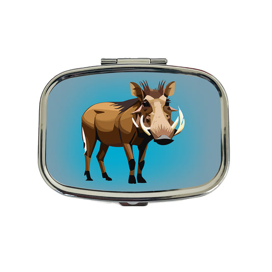 Warthog Pig Standing Travel Pill Box Case