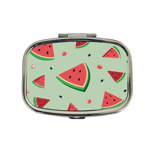 Watermelon Scattered Fruit Travel Pill Box Case