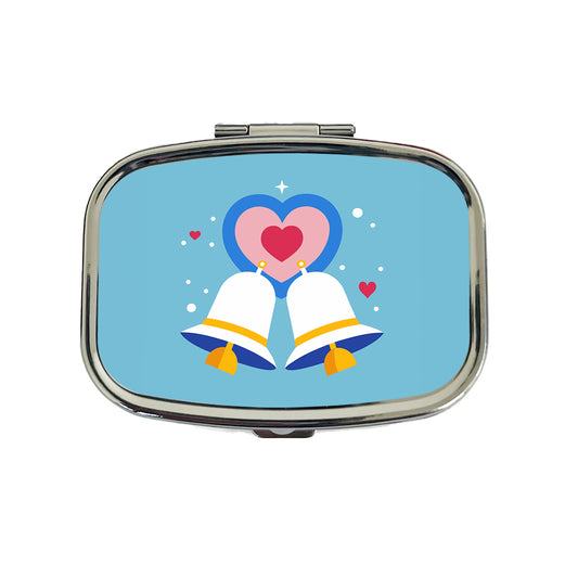 Wedding Bells Heart Love Marriage Travel Pill Box Case