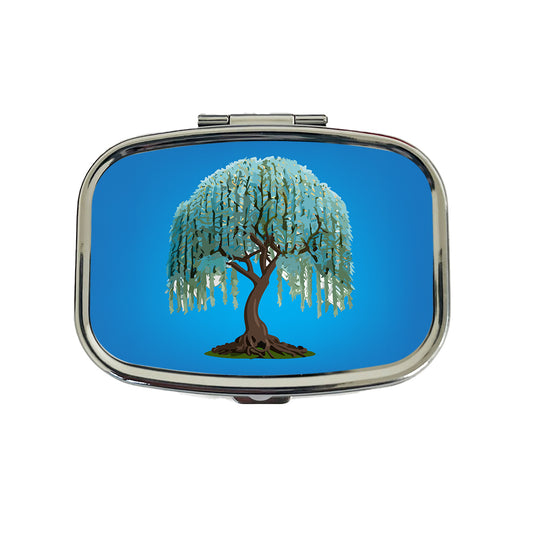 Weeping Willow Tree Travel Pill Box Case