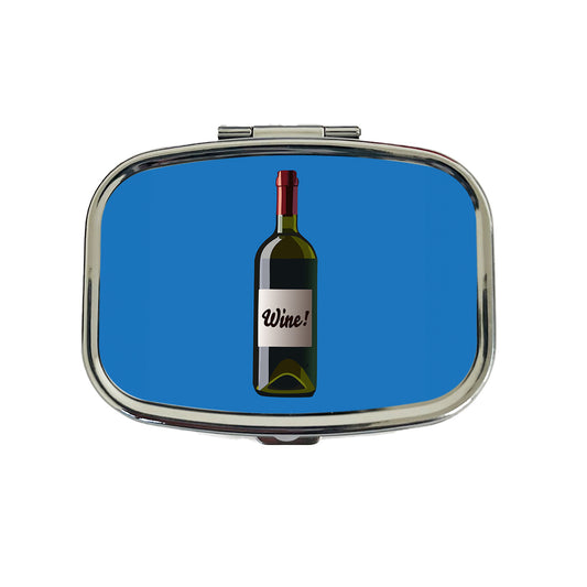 Wine Bottle Travel Pill Box Case