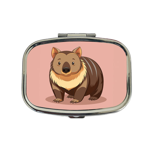 Wombat Australian Animal Cute Travel Pill Box Case