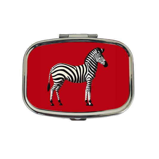 Zebra Standing Profile Travel Pill Box Case