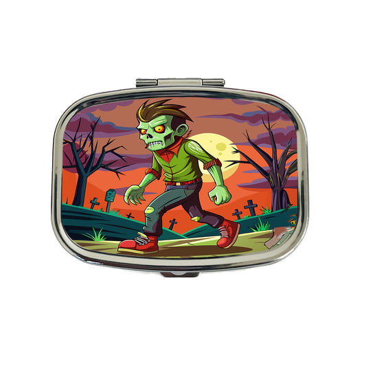 Zombie Walking Travel Pill Box Case