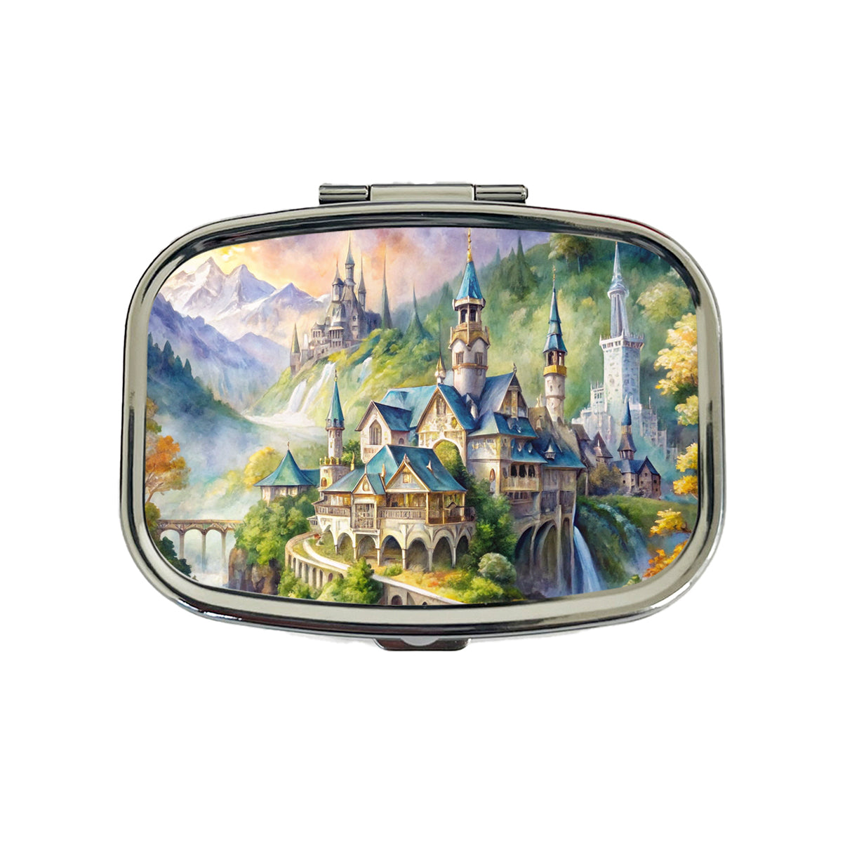 Beautiful Elvish Fantasy Watercolor Design Travel Pill Box Case