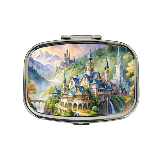 Beautiful Elvish Fantasy Watercolor Design Travel Pill Box Case