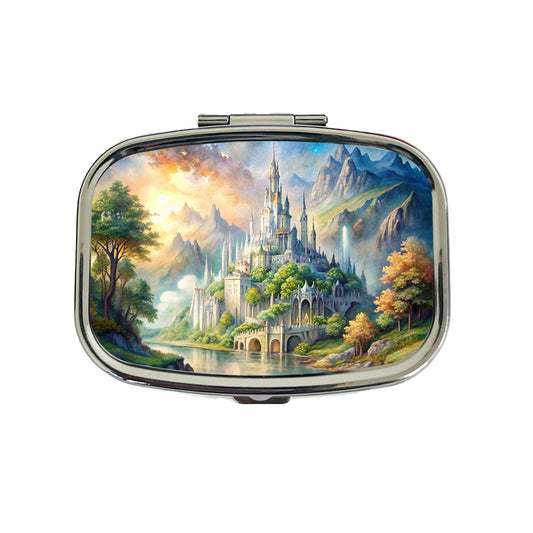 Elves Elvish Beautiful Fantasy Watercolor Travel Pill Box Case