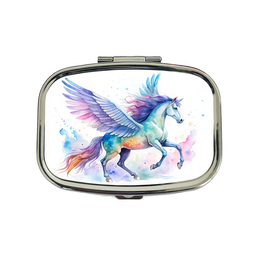 Pegasus Greek Mythology Watercolor Design Travel Pill Box Case