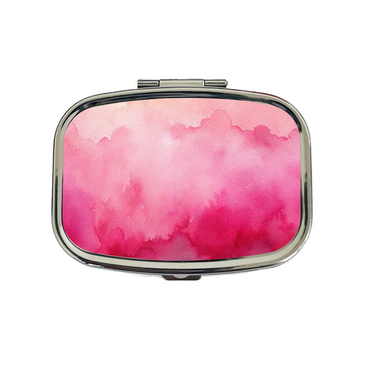 Pink Ombre Watercolor Travel Pill Box Case
