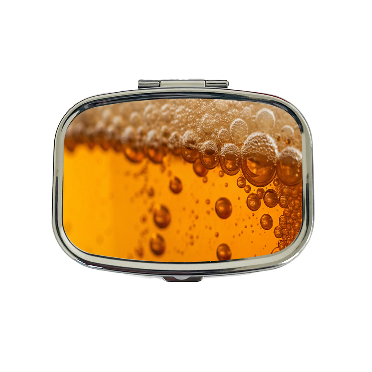 Beer Lager Closeup Foam On Top Funny Travel Pill Box Case