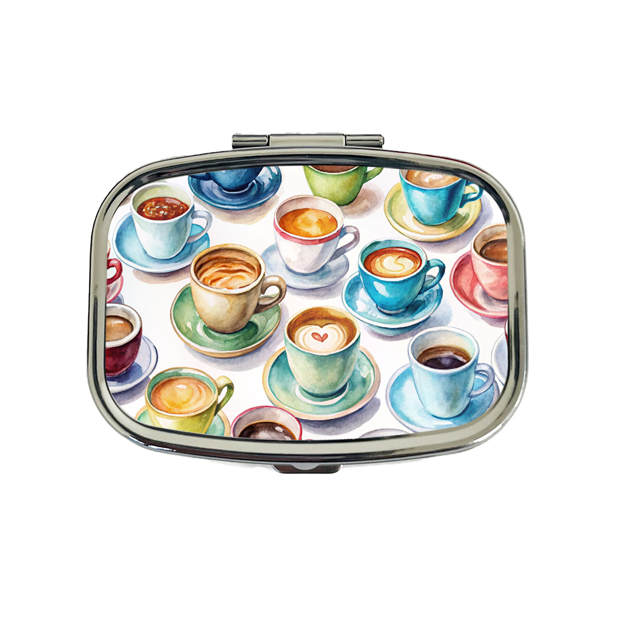 Bunch Of Coffee Cups Travel Pill Box Case