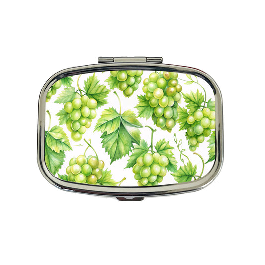 Bunches Of Green Grapes Travel Pill Box Case