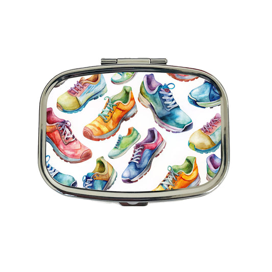 Colorful Running Shoes Runners Travel Pill Box Case