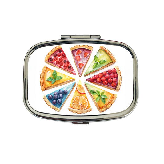 Fruit Pie Slices Travel Pill Box Case
