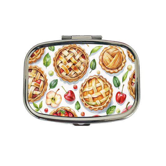Fruit Pies Apple Cherry Travel Pill Box Case