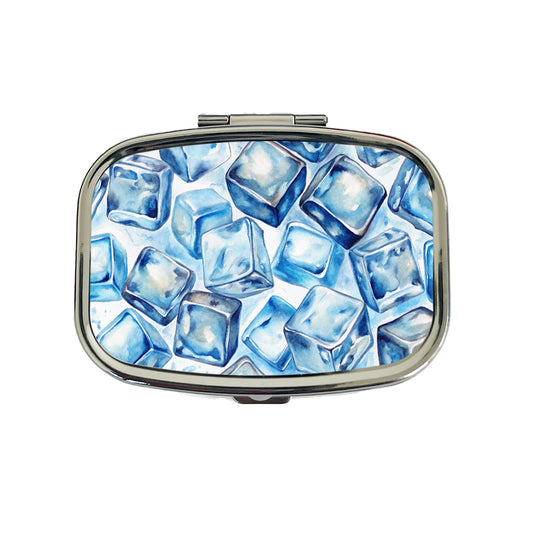 Ice Cubes Watercolor Travel Pill Box Case