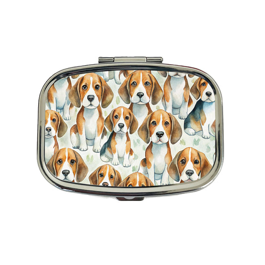 Lots Of Beagles Dogs Cute Travel Pill Box Case