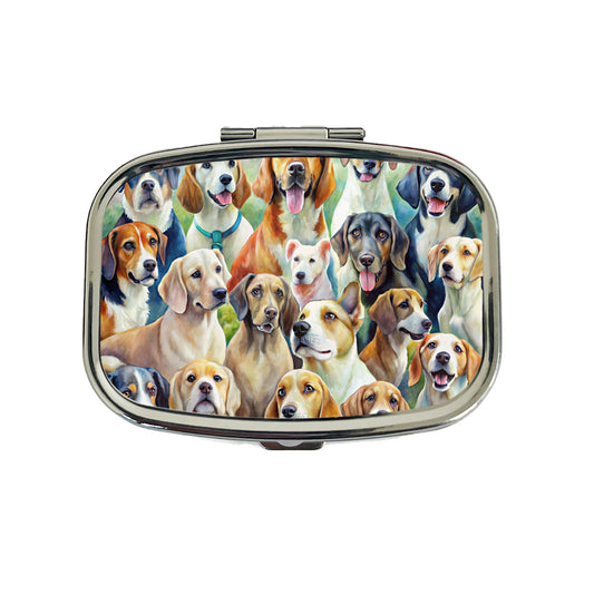Lots Of Dogs Watercolor Travel Pill Box Case