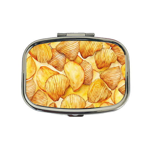 Lots Of Potato Chips Travel Pill Box Case