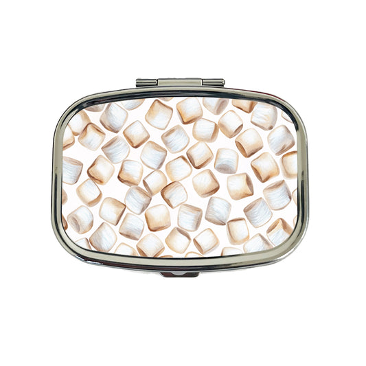 Lots Of White Marshmallows Travel Pill Box Case