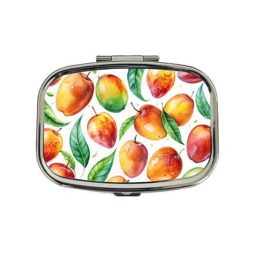 Mangos Fruit Watercolor Travel Pill Box Case