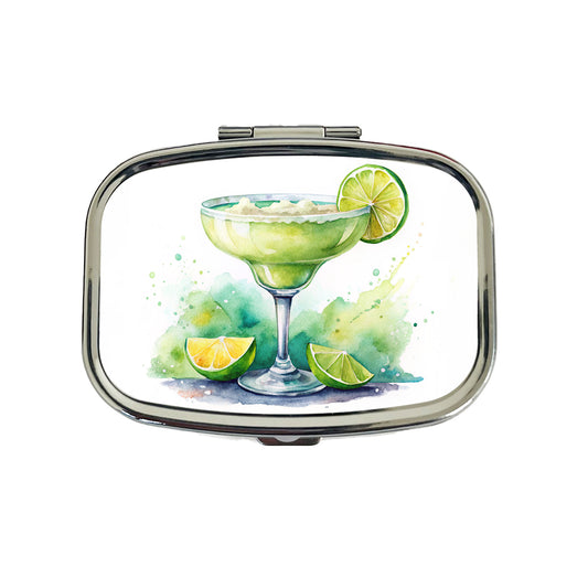 Margarita Green Drink Alcohol Travel Pill Box Case