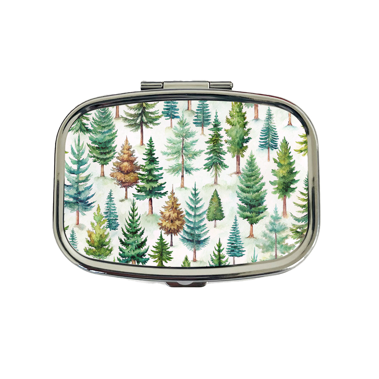 Pine Trees Forest Travel Pill Box Case