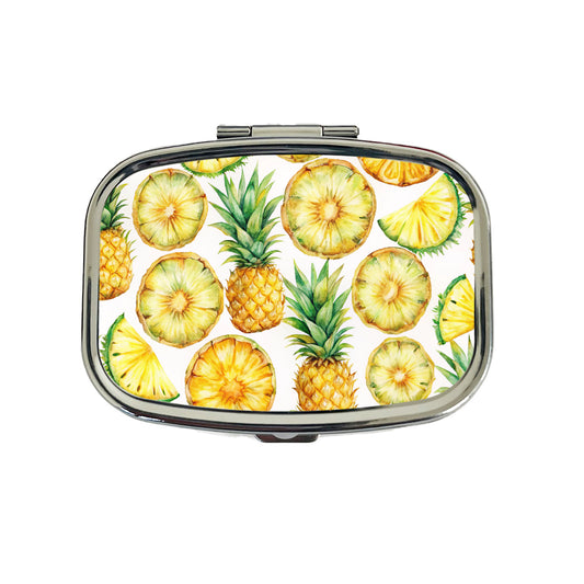 Pineapple Slices Fruit Travel Pill Box Case