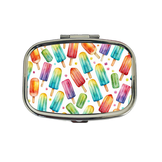 Popsicles Fun Colorful Travel Pill Box Case