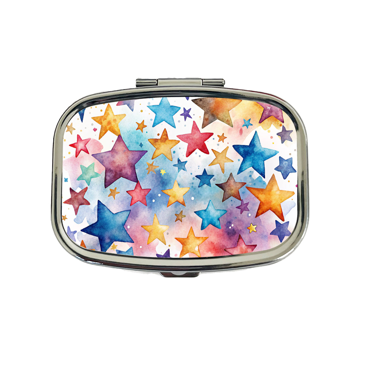 Stars Watercolor Travel Pill Box Case