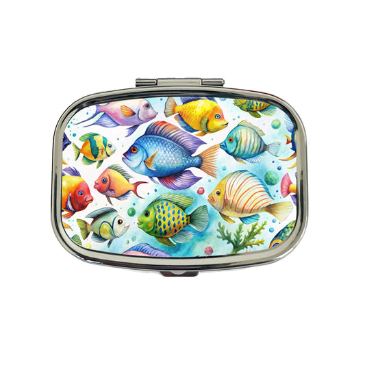Tropical Fish Swimming Ocean Travel Pill Box Case
