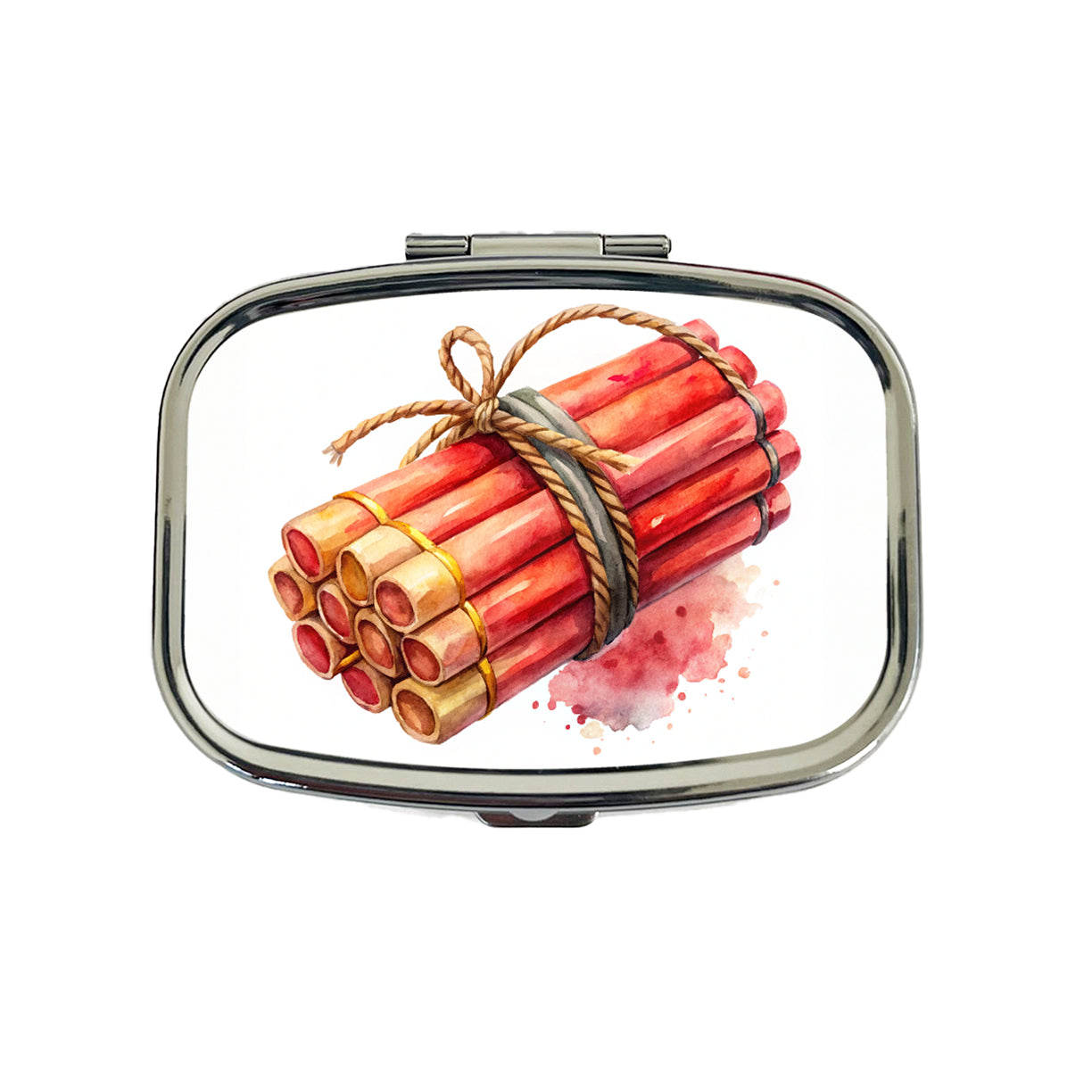 Bundle Of Sticks Of Dynamite Watercolor Travel Pill Box Case